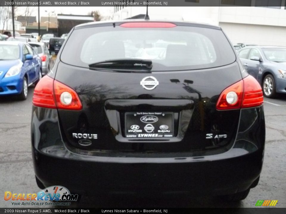 2009 Nissan Rogue S AWD Wicked Black / Black Photo #4