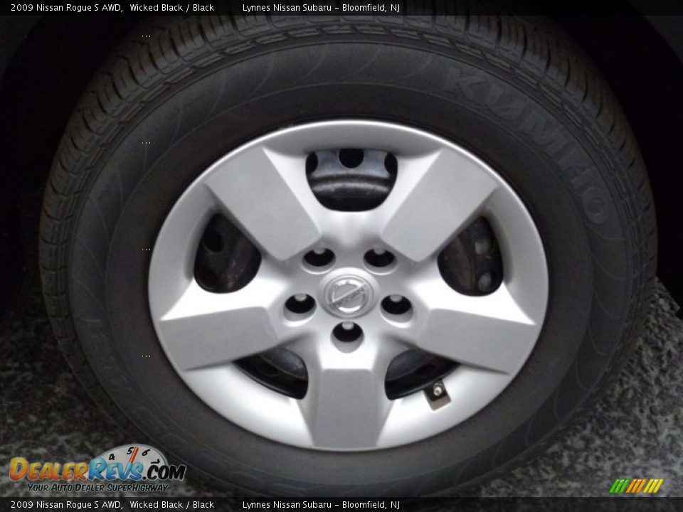 2009 Nissan Rogue S AWD Wicked Black / Black Photo #12