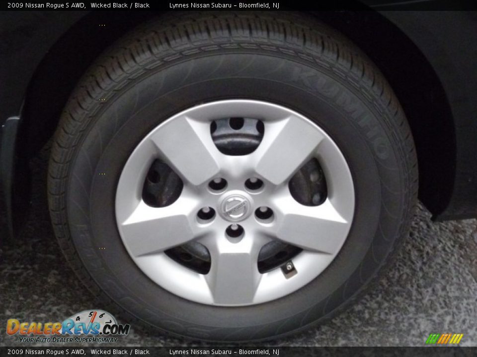 2009 Nissan Rogue S AWD Wicked Black / Black Photo #13