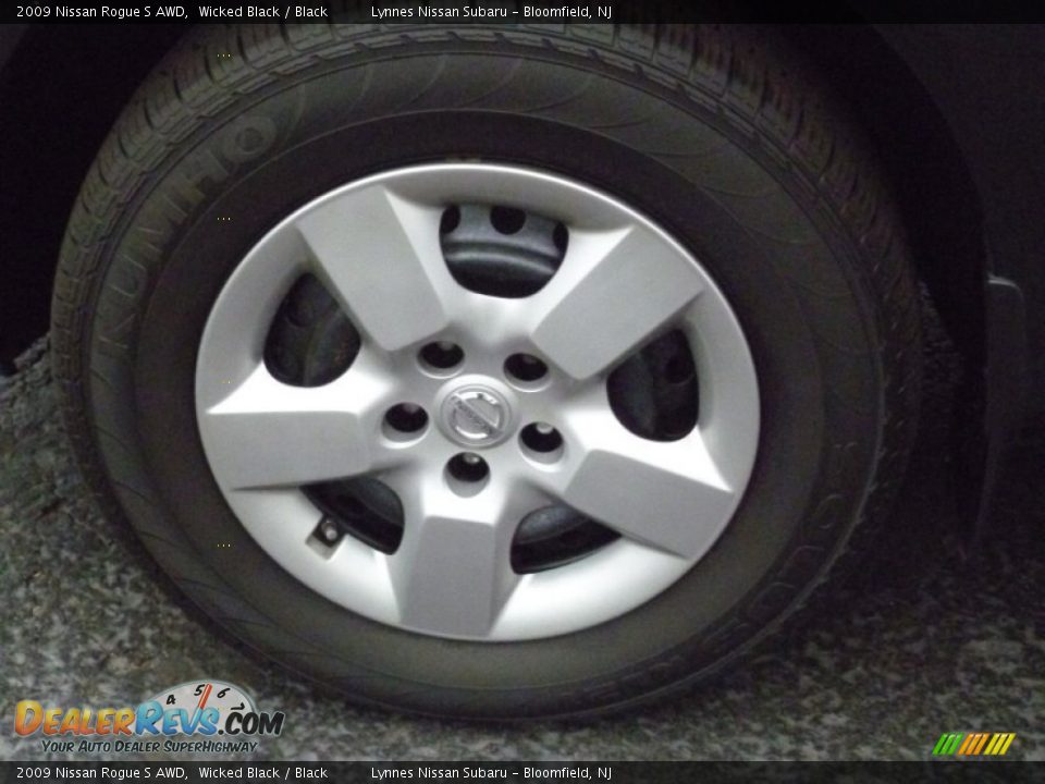 2009 Nissan Rogue S AWD Wicked Black / Black Photo #14