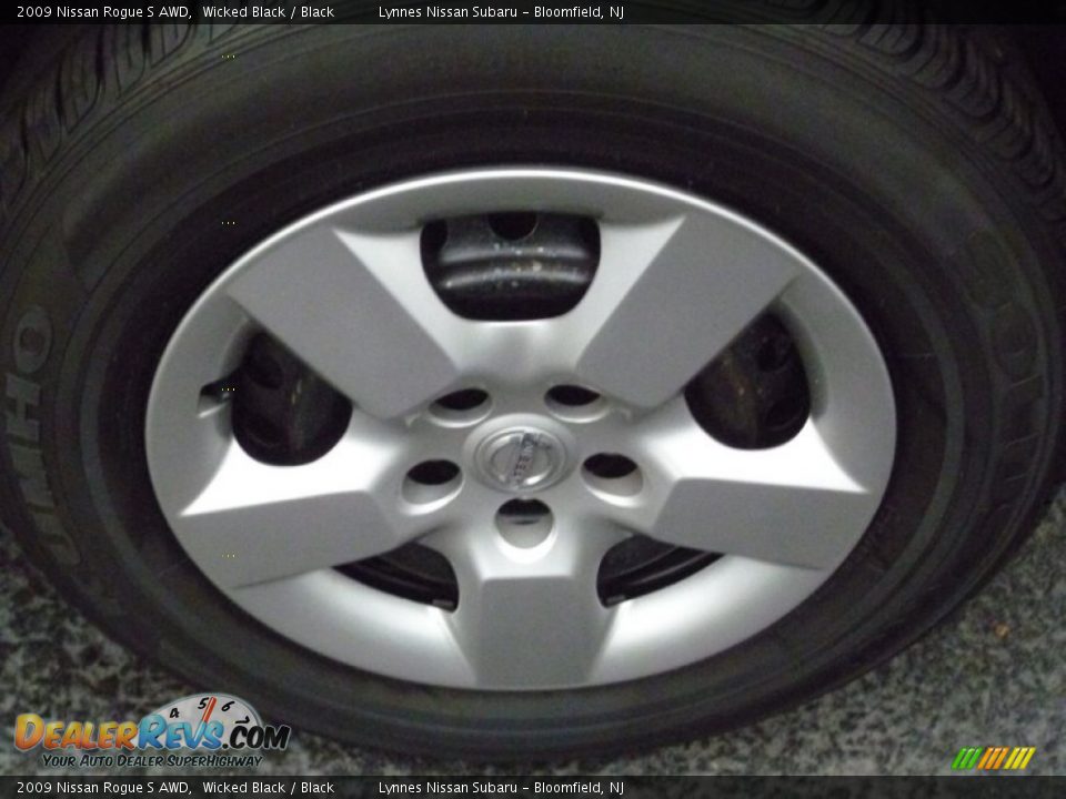 2009 Nissan Rogue S AWD Wicked Black / Black Photo #15