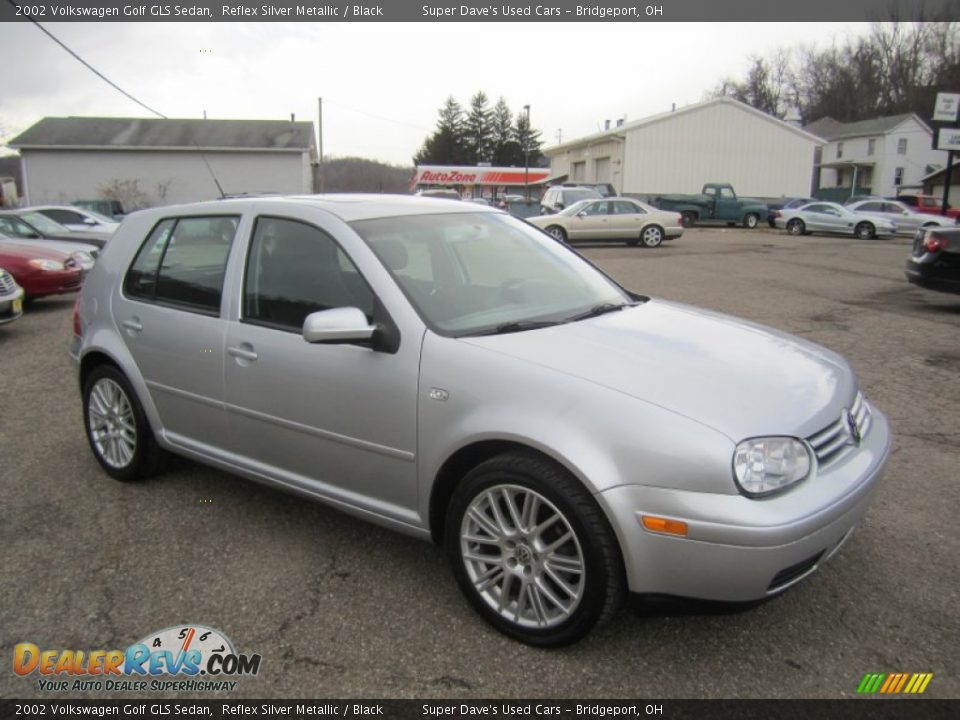2002 Volkswagen Golf GLS Sedan Reflex Silver Metallic / Black Photo #10