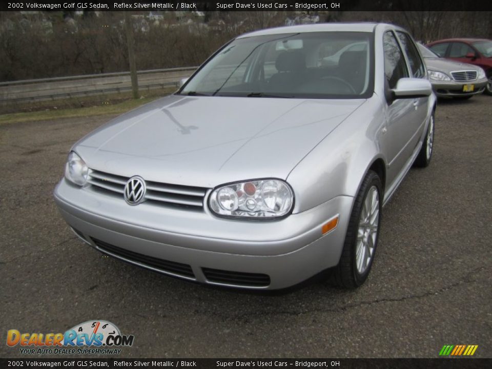 2002 Volkswagen Golf GLS Sedan Reflex Silver Metallic / Black Photo #14