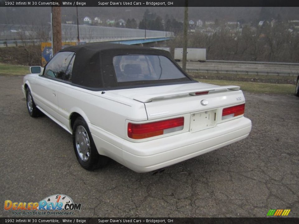 1992 Infiniti M 30 Convertible White / Beige Photo #5