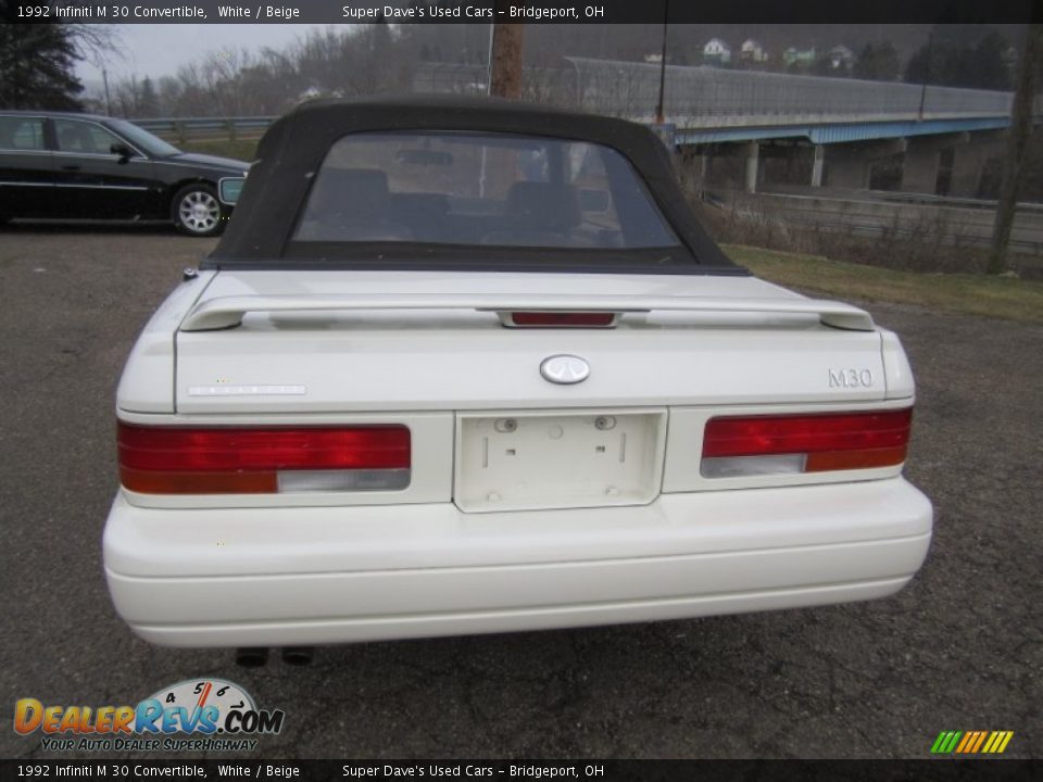 1992 Infiniti M 30 Convertible White / Beige Photo #6