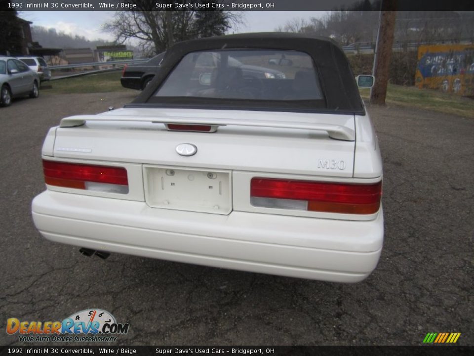 1992 Infiniti M 30 Convertible White / Beige Photo #7