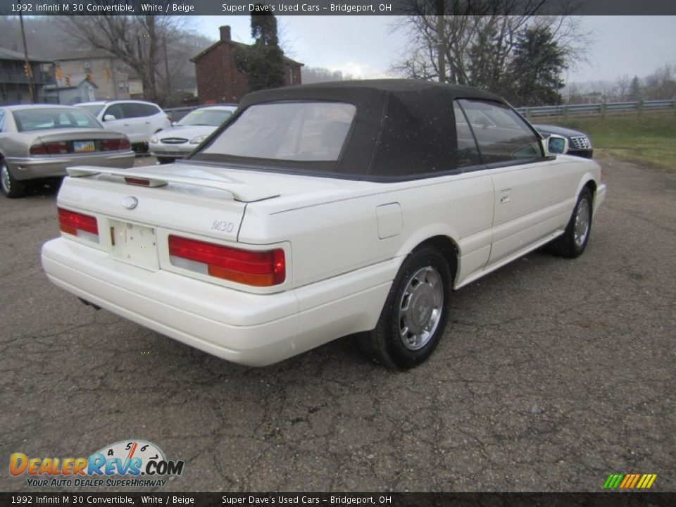 1992 Infiniti M 30 Convertible White / Beige Photo #8