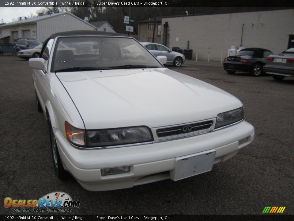 1992 Infiniti M 30 Convertible White / Beige Photo #12