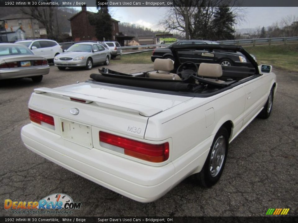 1992 Infiniti M 30 Convertible White / Beige Photo #20