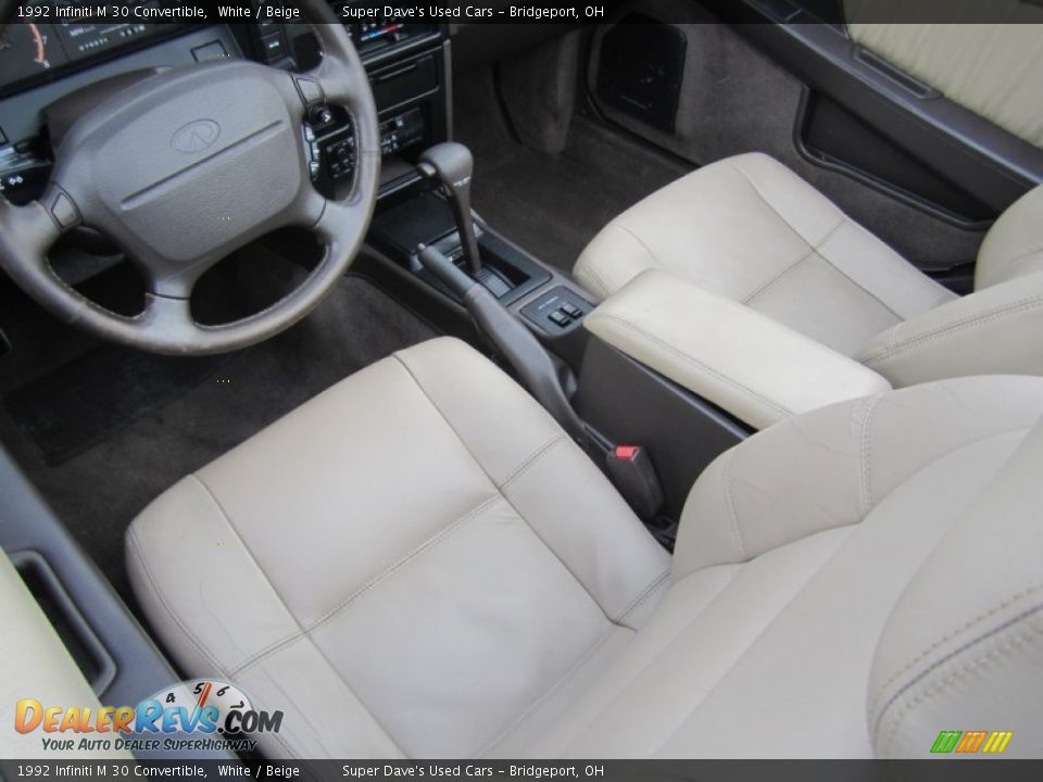 Beige Interior - 1992 Infiniti M 30 Convertible Photo #25