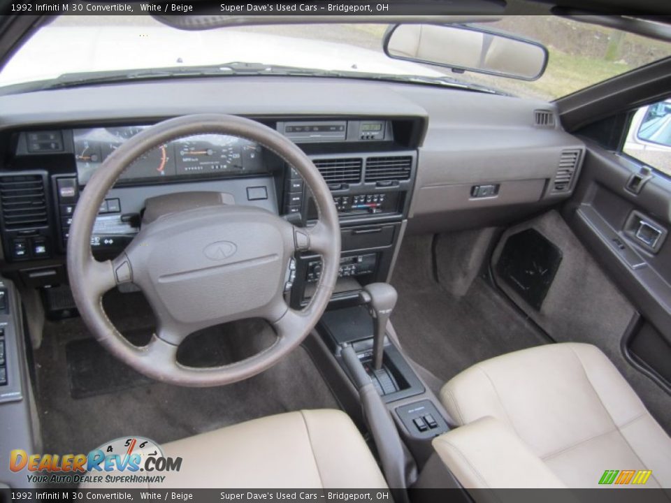 Beige Interior - 1992 Infiniti M 30 Convertible Photo #28