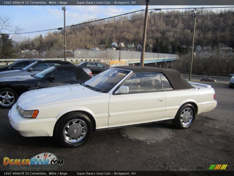 1992 Infiniti M 30 Convertible White / Beige Photo #35