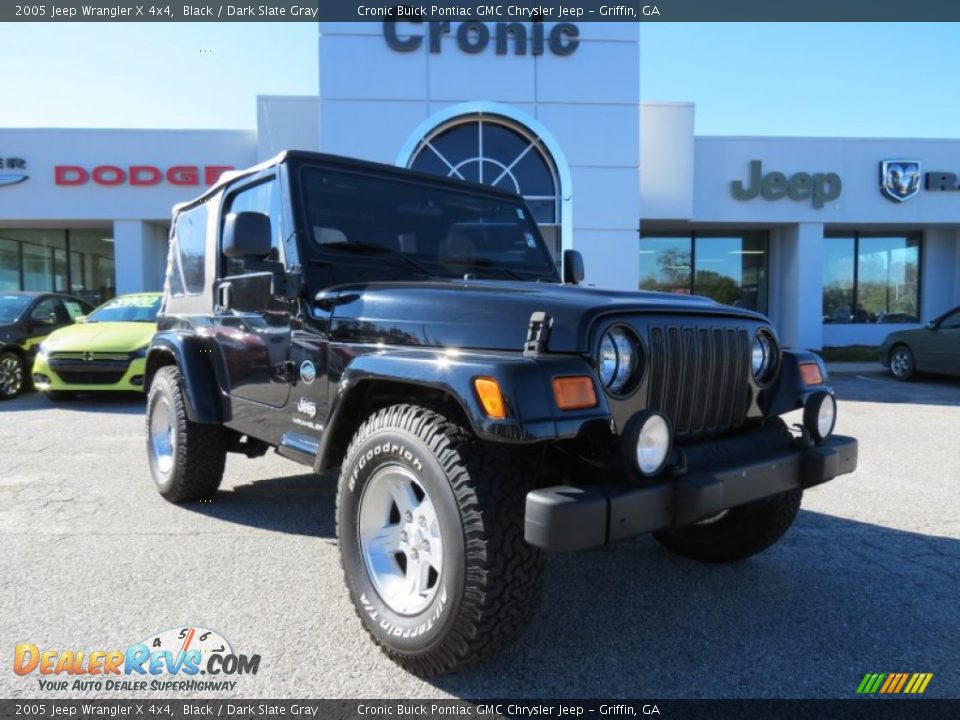 2005 Jeep Wrangler X 4x4 Black / Dark Slate Gray Photo #1