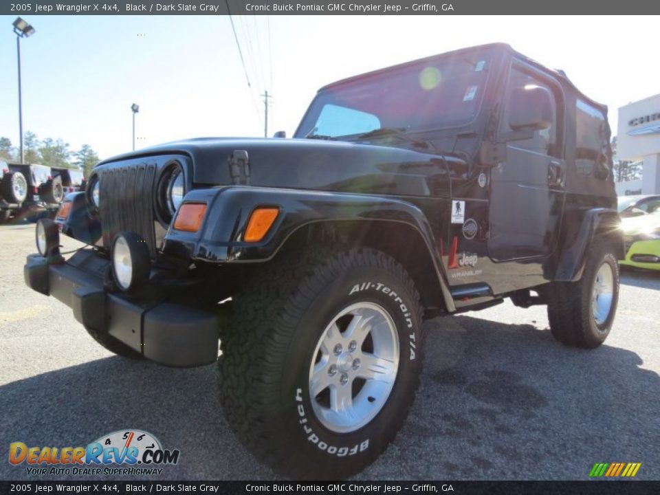 2005 Jeep Wrangler X 4x4 Black / Dark Slate Gray Photo #3