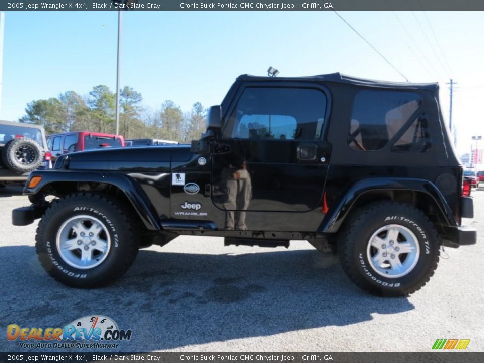 2005 Jeep Wrangler X 4x4 Black / Dark Slate Gray Photo #4