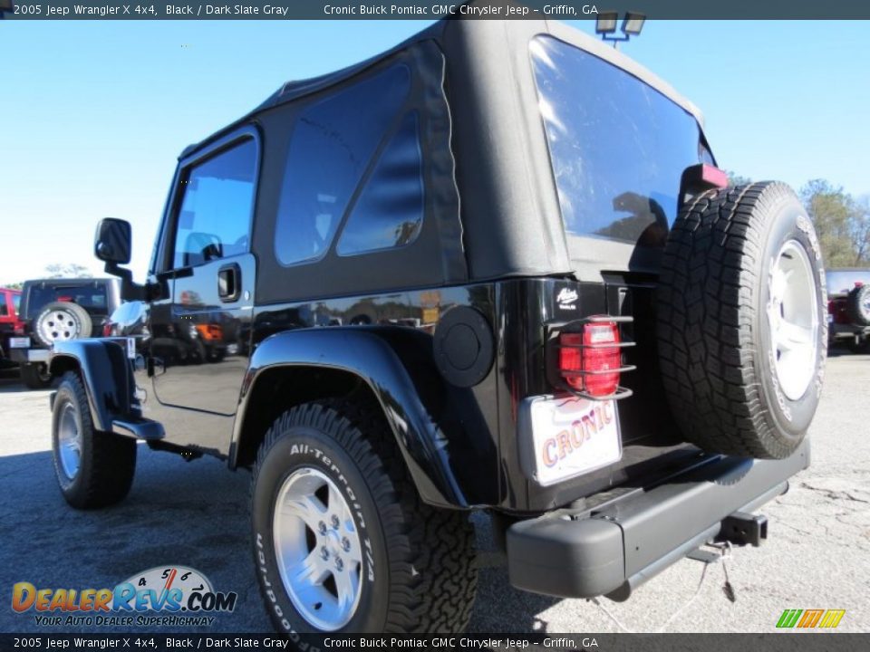 2005 Jeep Wrangler X 4x4 Black / Dark Slate Gray Photo #5