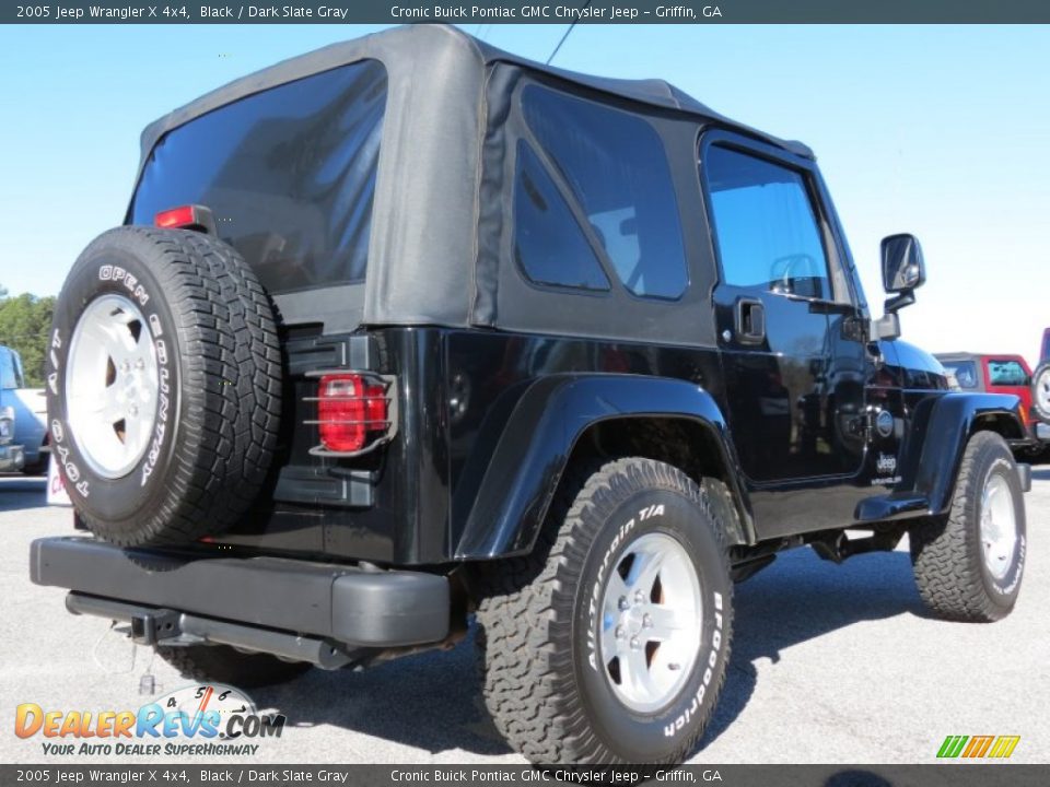 2005 Jeep Wrangler X 4x4 Black / Dark Slate Gray Photo #7
