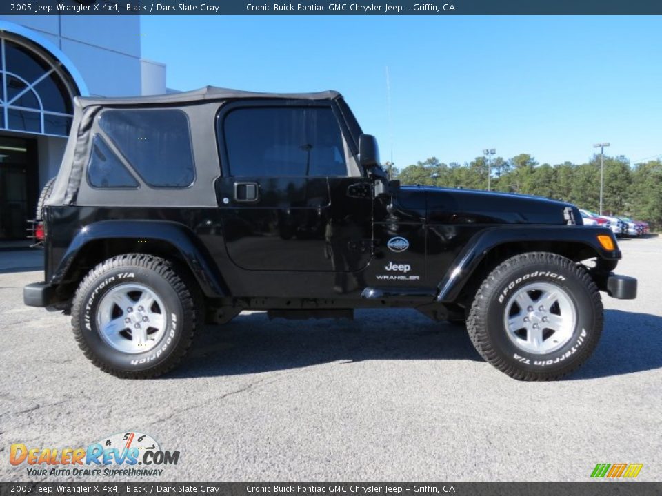 2005 Jeep Wrangler X 4x4 Black / Dark Slate Gray Photo #8