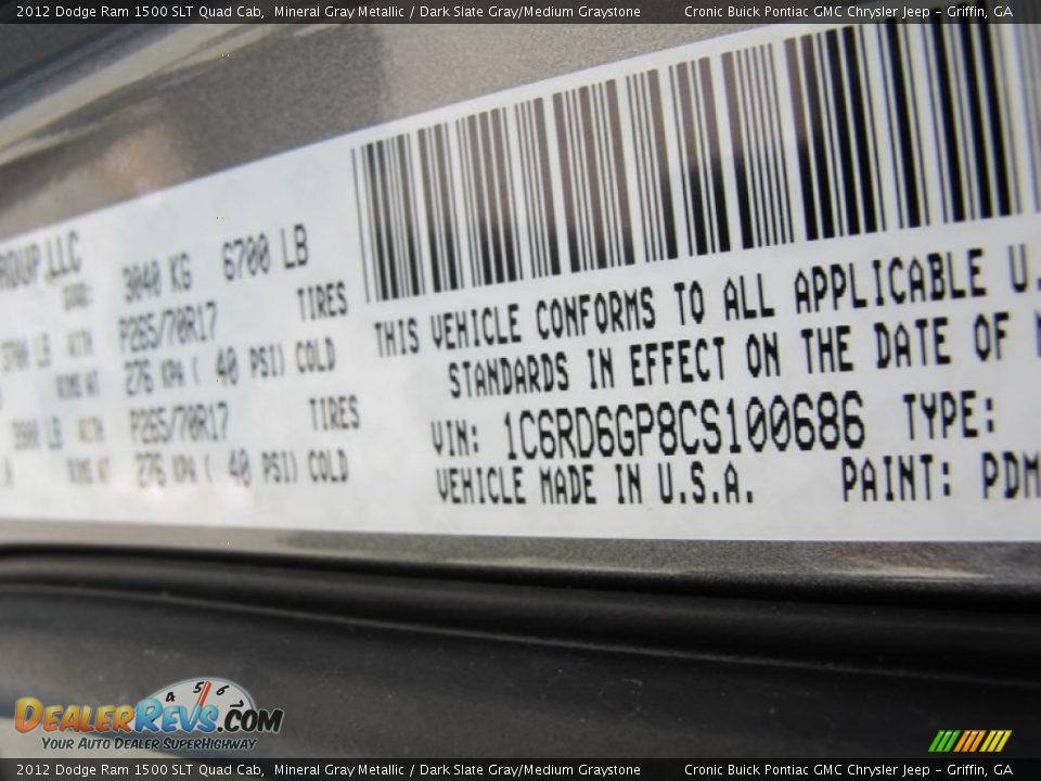 2012 Dodge Ram 1500 SLT Quad Cab Mineral Gray Metallic / Dark Slate Gray/Medium Graystone Photo #22