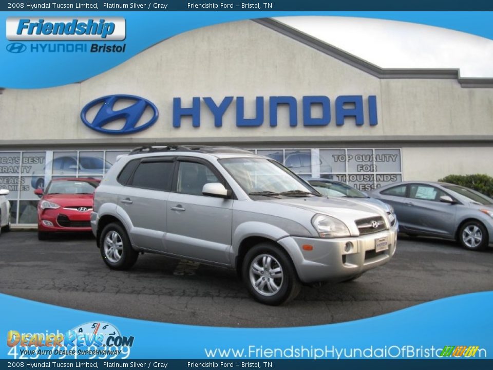 2008 Hyundai Tucson Limited Platinum Silver / Gray Photo #1