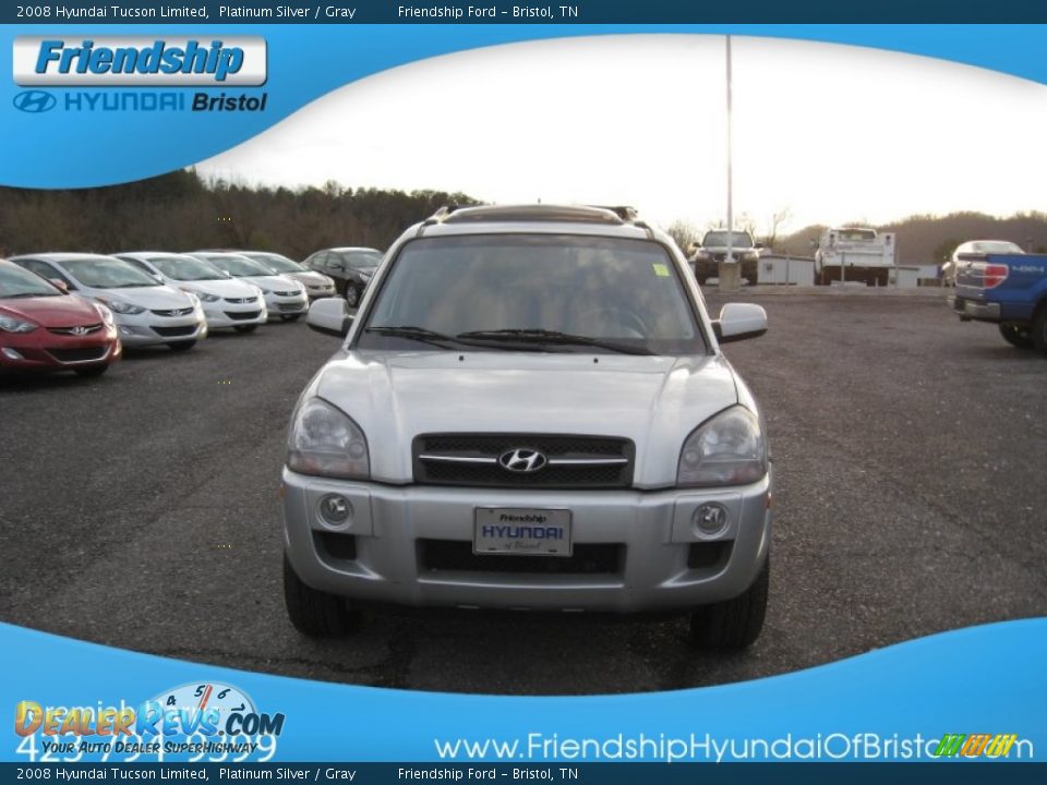 2008 Hyundai Tucson Limited Platinum Silver / Gray Photo #4