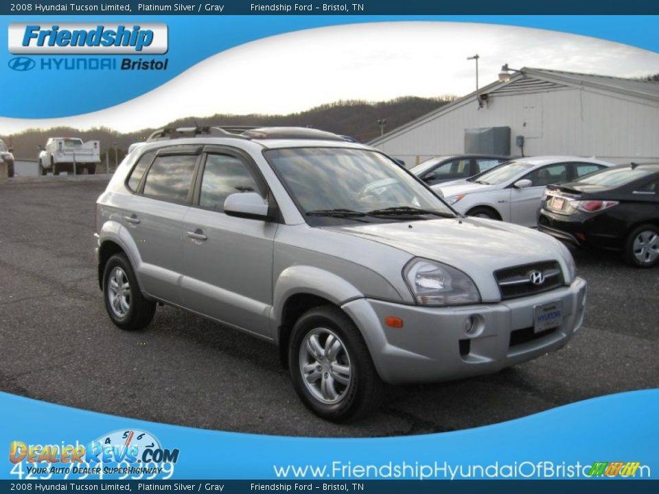 2008 Hyundai Tucson Limited Platinum Silver / Gray Photo #5