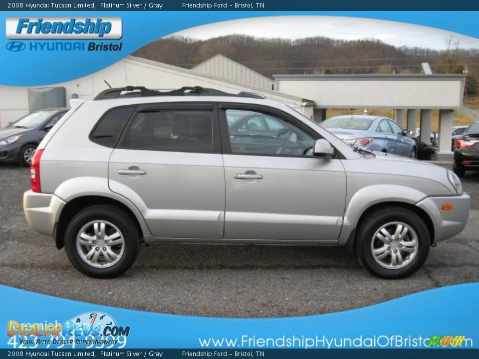 2008 Hyundai Tucson Limited Platinum Silver / Gray Photo #6