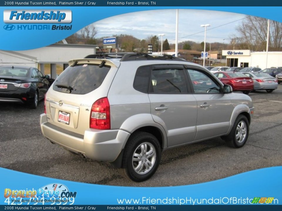 2008 Hyundai Tucson Limited Platinum Silver / Gray Photo #7