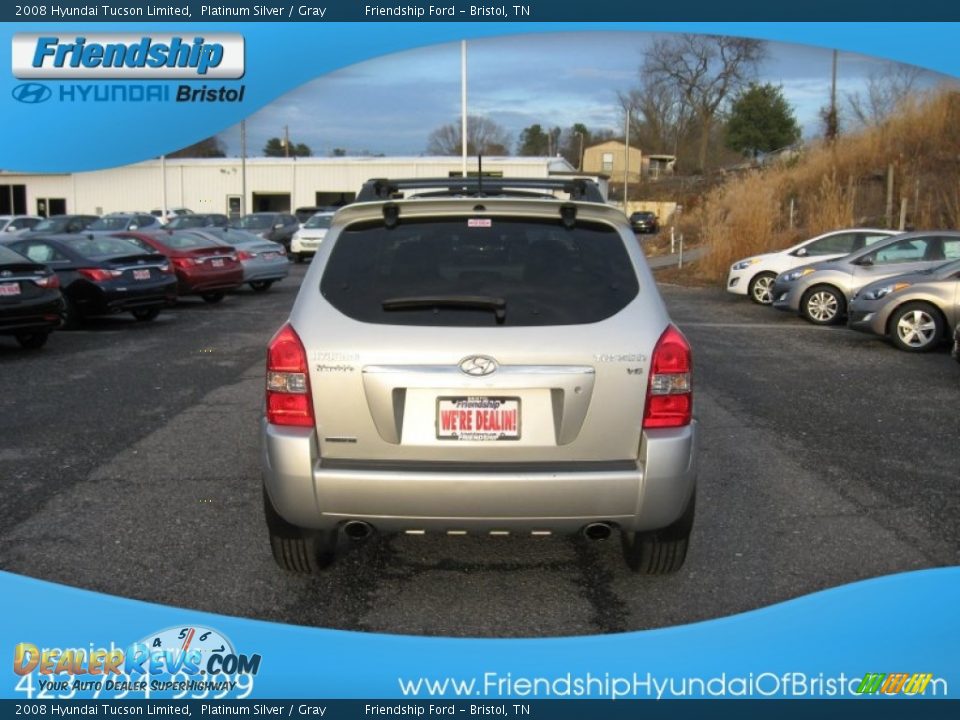 2008 Hyundai Tucson Limited Platinum Silver / Gray Photo #8