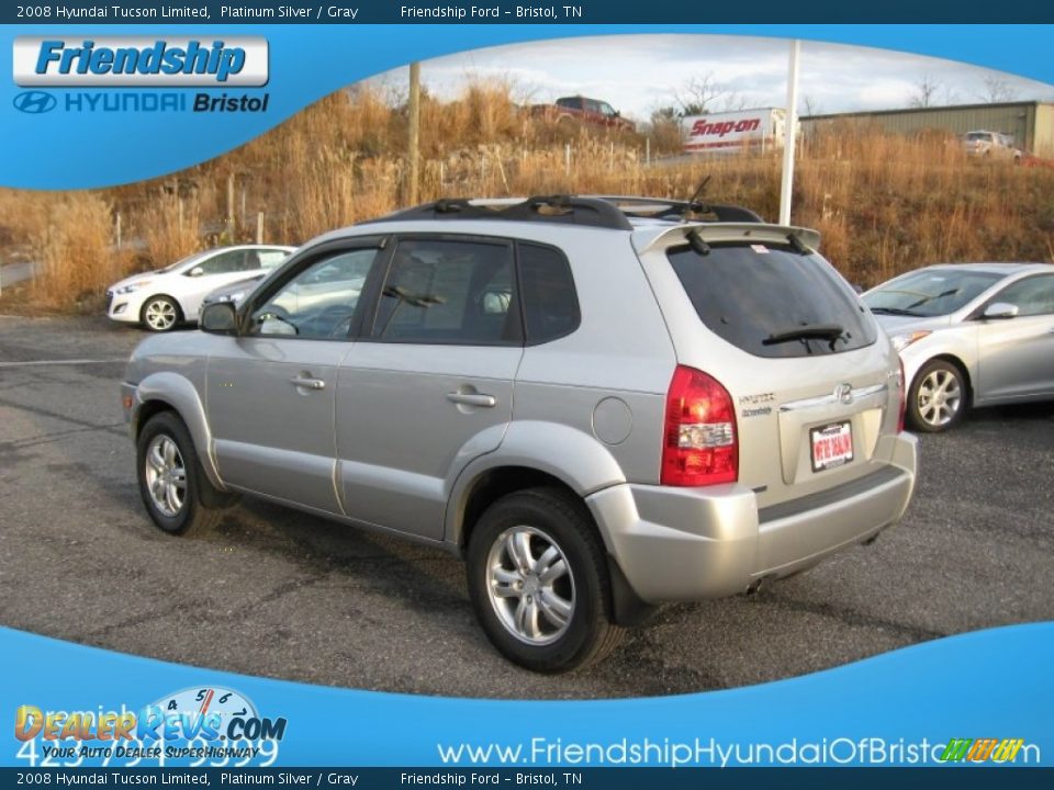 2008 Hyundai Tucson Limited Platinum Silver / Gray Photo #9