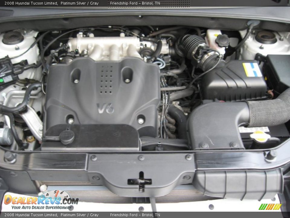 2008 Hyundai Tucson Limited Platinum Silver / Gray Photo #10