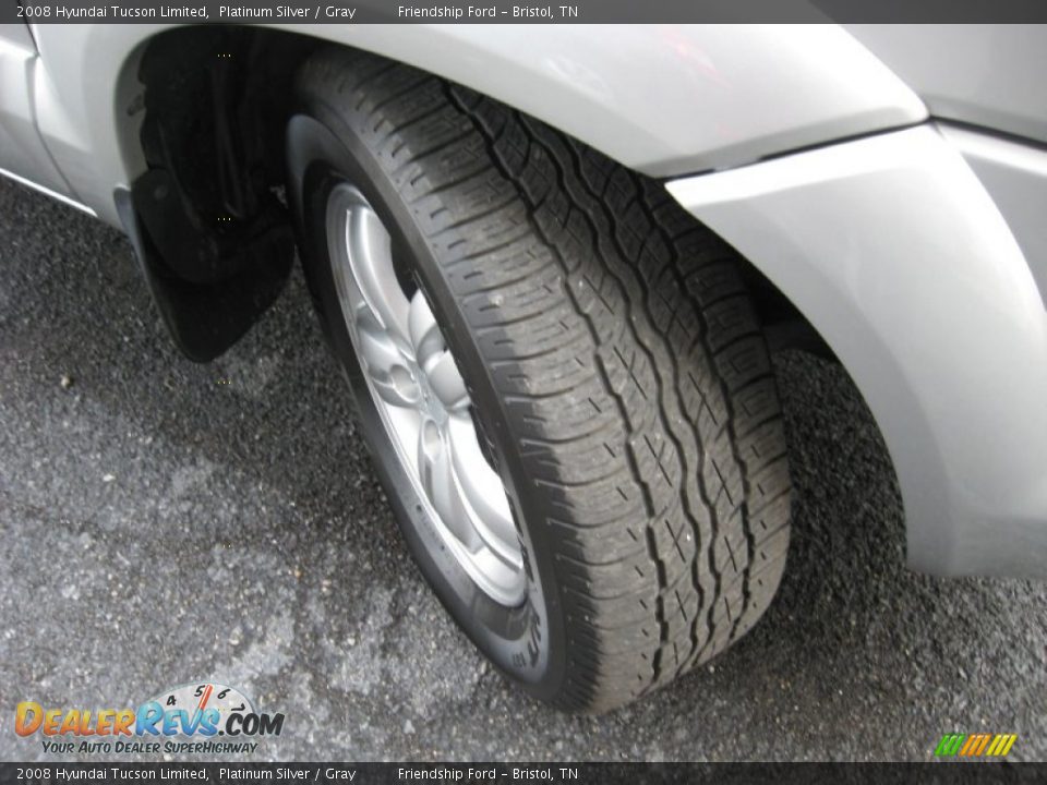 2008 Hyundai Tucson Limited Platinum Silver / Gray Photo #13