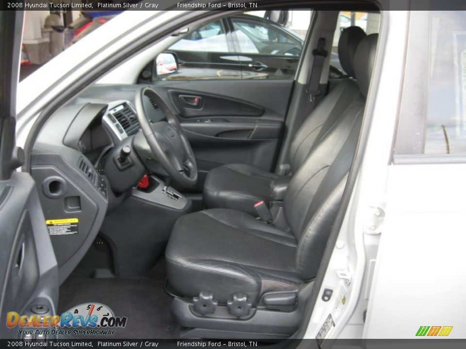 2008 Hyundai Tucson Limited Platinum Silver / Gray Photo #16