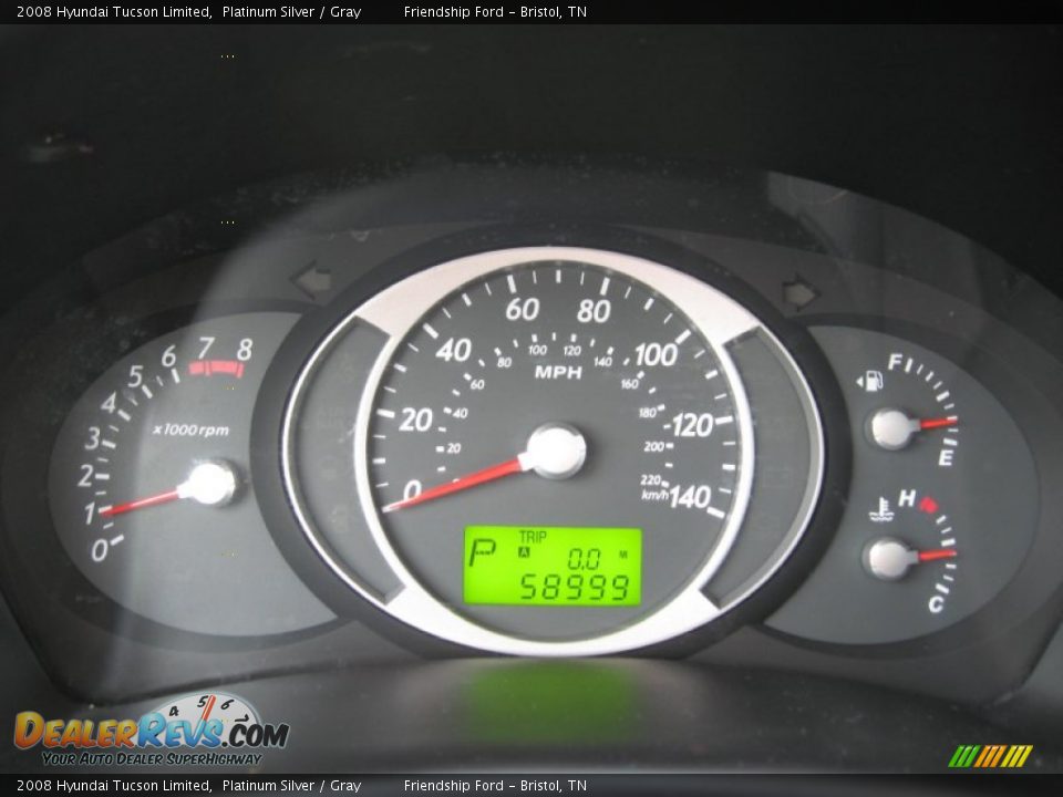 2008 Hyundai Tucson Limited Platinum Silver / Gray Photo #34