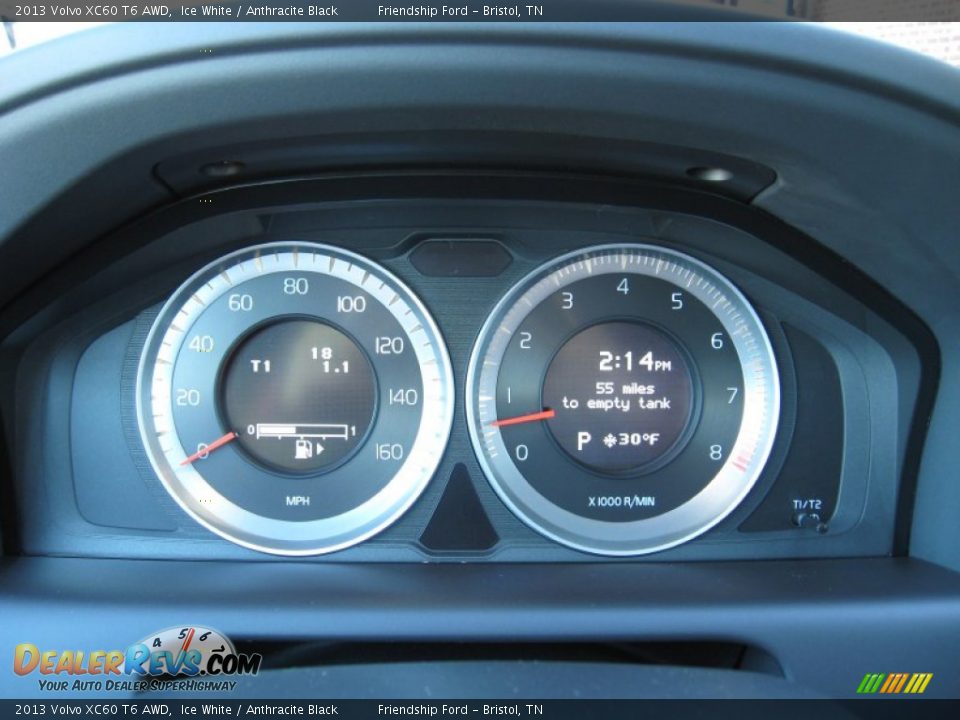 2013 Volvo XC60 T6 AWD Ice White / Anthracite Black Photo #33