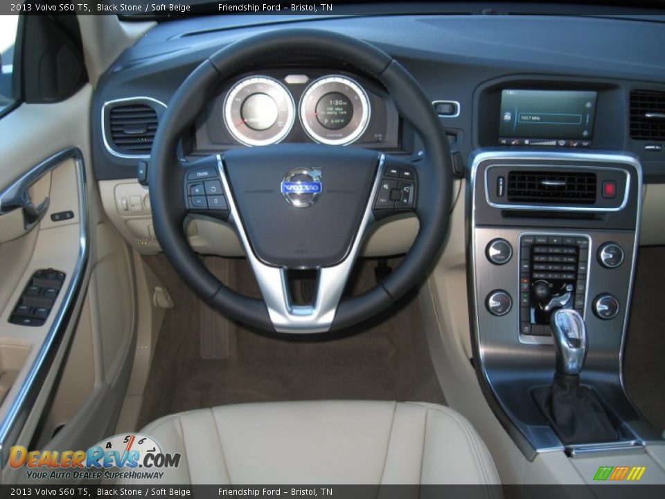 2013 Volvo S60 T5 Black Stone / Soft Beige Photo #23