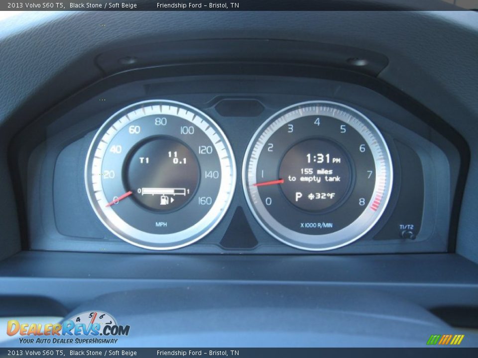 2013 Volvo S60 T5 Black Stone / Soft Beige Photo #31