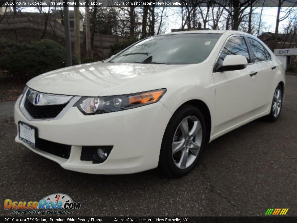 2010 Acura TSX Sedan Premium White Pearl / Ebony Photo #1
