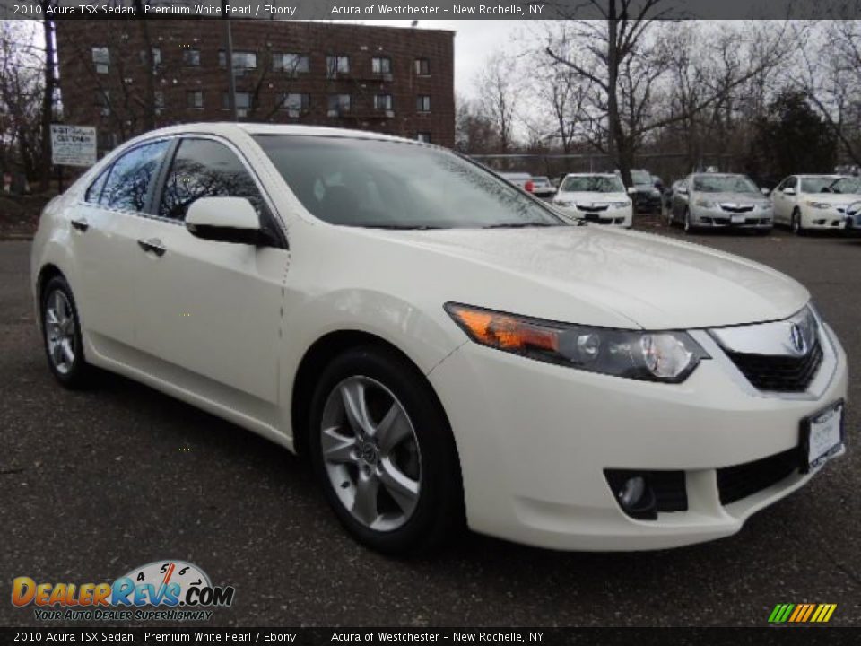 2010 Acura TSX Sedan Premium White Pearl / Ebony Photo #3
