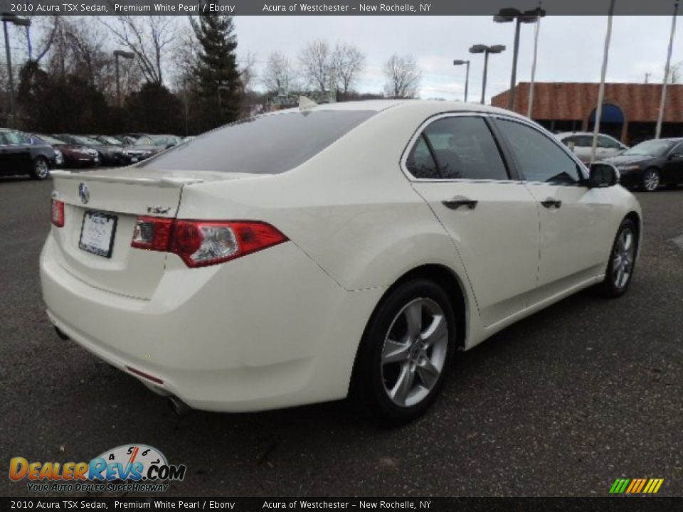 2010 Acura TSX Sedan Premium White Pearl / Ebony Photo #5