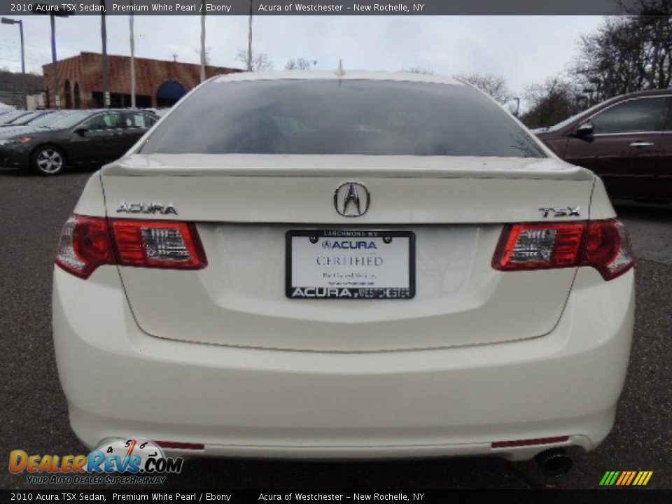 2010 Acura TSX Sedan Premium White Pearl / Ebony Photo #6