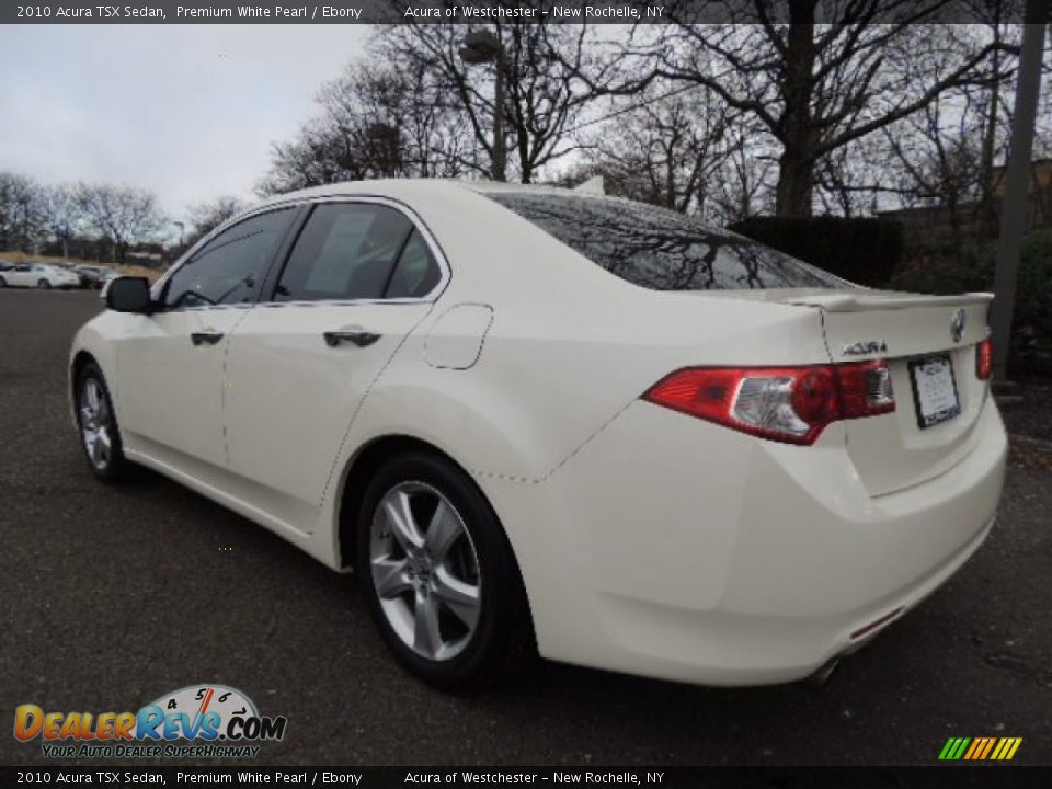 2010 Acura TSX Sedan Premium White Pearl / Ebony Photo #7