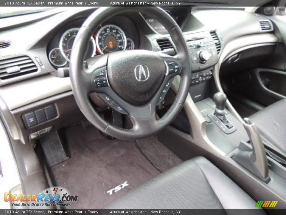 2010 Acura TSX Sedan Premium White Pearl / Ebony Photo #10