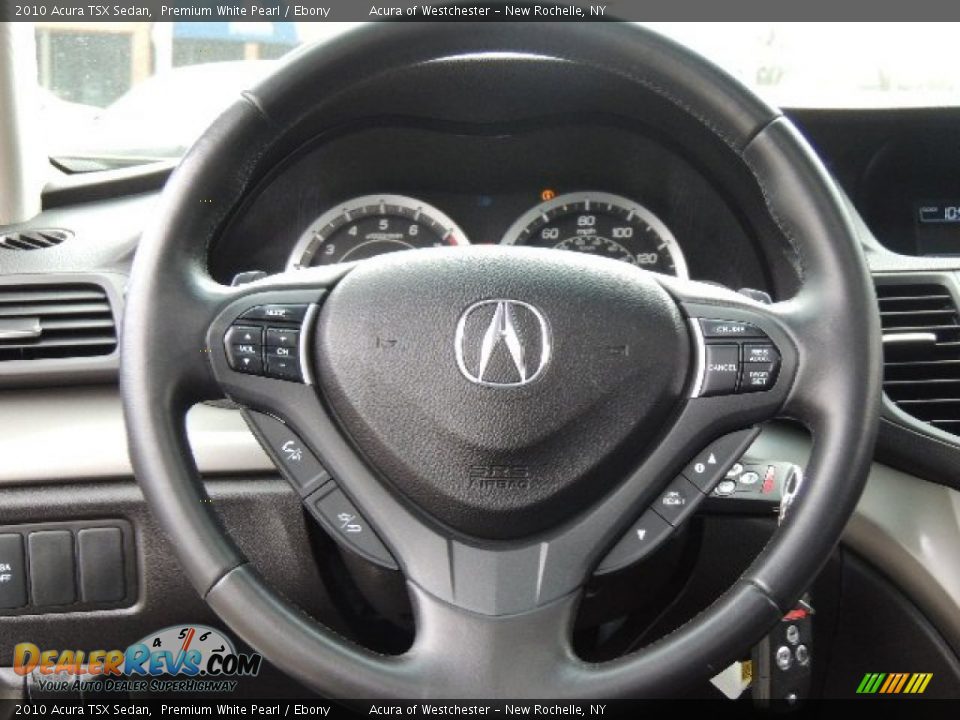 2010 Acura TSX Sedan Premium White Pearl / Ebony Photo #14