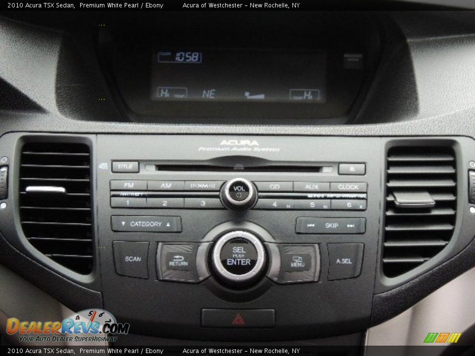 2010 Acura TSX Sedan Premium White Pearl / Ebony Photo #16
