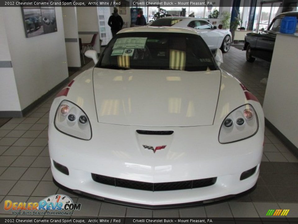 2012 Chevrolet Corvette Grand Sport Coupe Arctic White / Red Photo #2
