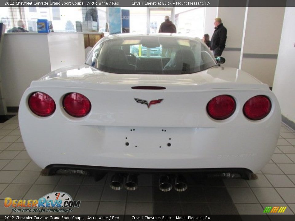 2012 Chevrolet Corvette Grand Sport Coupe Arctic White / Red Photo #7