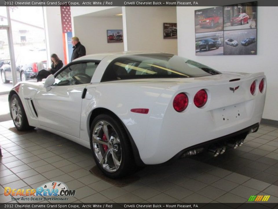 2012 Chevrolet Corvette Grand Sport Coupe Arctic White / Red Photo #8