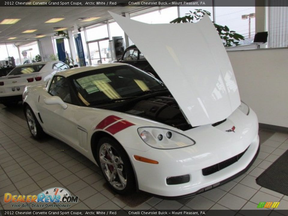2012 Chevrolet Corvette Grand Sport Coupe Arctic White / Red Photo #9