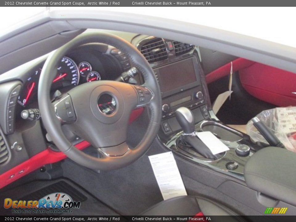 2012 Chevrolet Corvette Grand Sport Coupe Arctic White / Red Photo #19